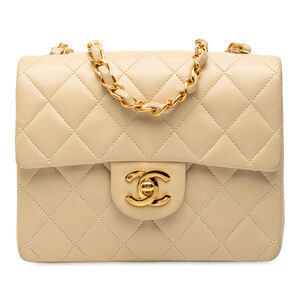 Pre-Loved Chanel Mini Square Classic Lambskin Single Flap